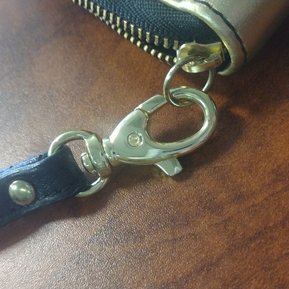 Fossil Sydney Wallet/Wristlet Black & Gold - Picture 4 of 6